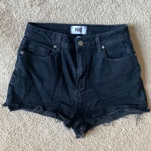 Paige black denim Margot short